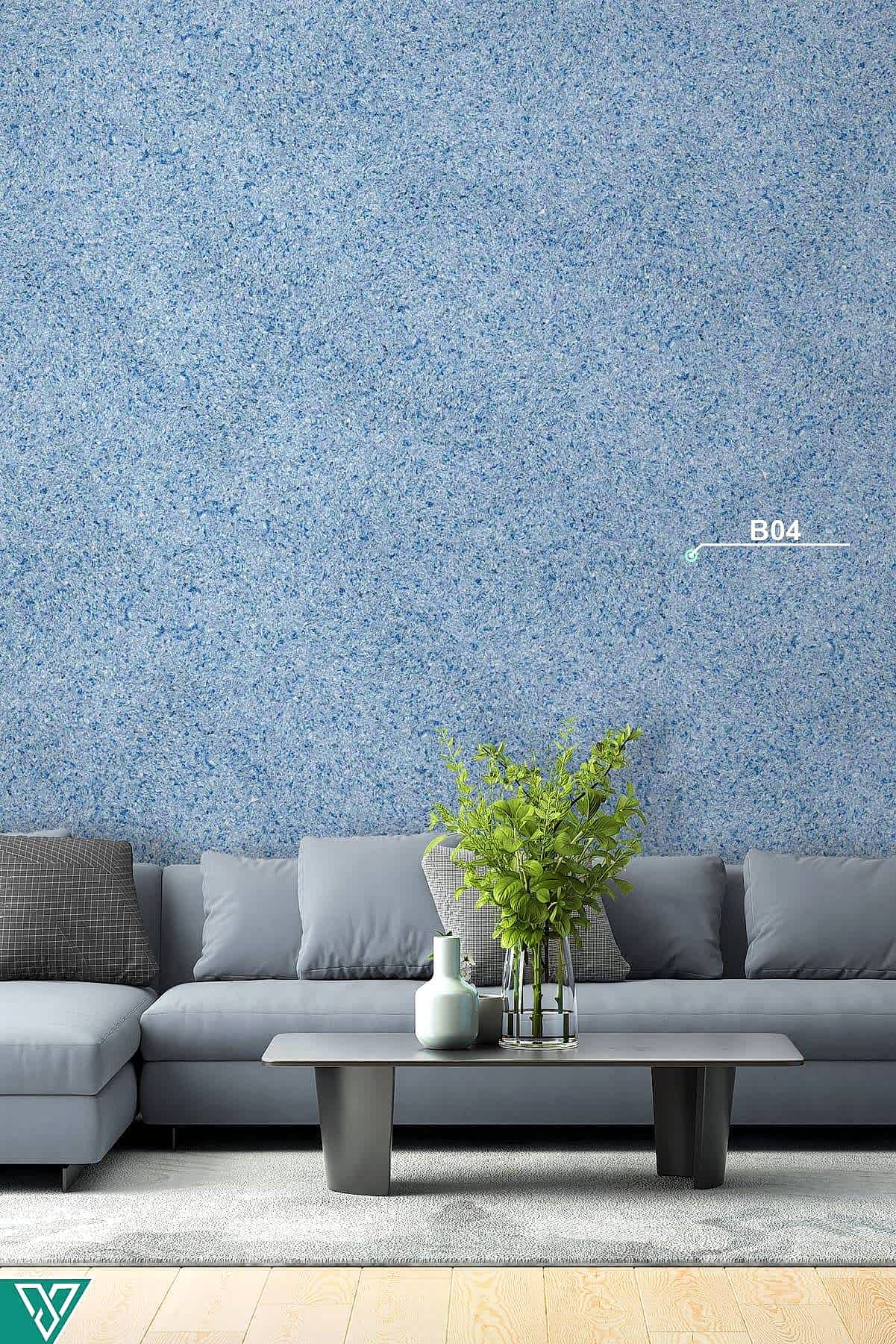 Ventrawall B04 - Yalıtımlı Sürülen Mavi Duvar Kağıdı