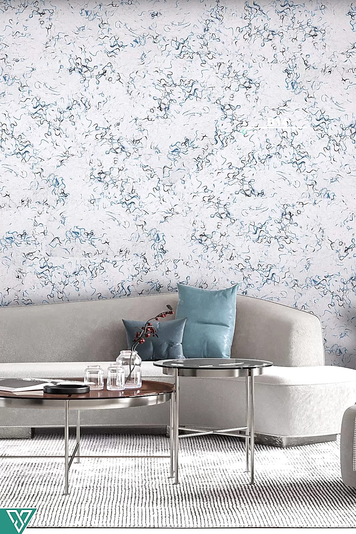 Ventrawall B14 - Yalıtımlı Sürülen Desenli Beyaz Duvar Kağıdı