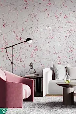 Ventrawall W09 Yalıtımlı Sürülen Kırmızı Beyaz Duvar Kağıdı