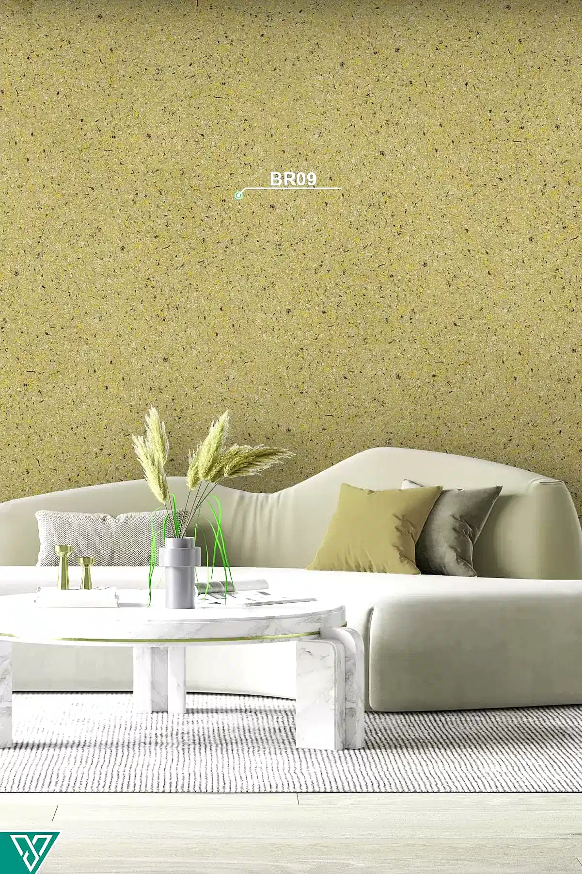 Ventrawall BR09 - Yalıtımlı Sürülen Kahve Sarı Duvar Kağıdı