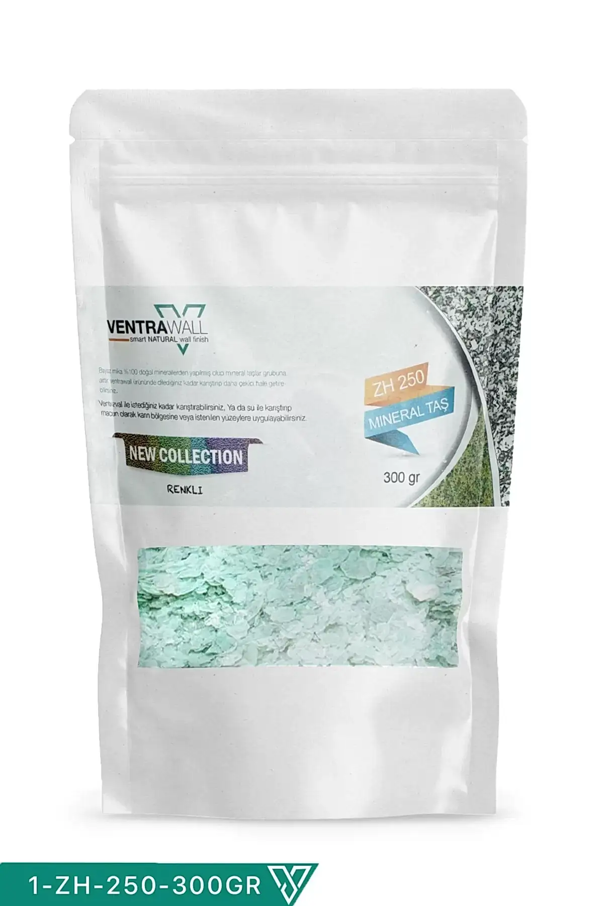 Ventrawall 1-ZH-250-300GR Turkuaz Doğal Mineral Taşlar - Doğal Güzellik ve Dayanıklılık