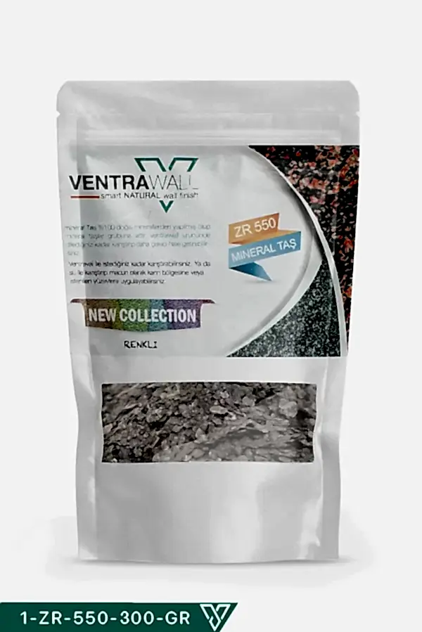 Ventrawall 1-ZR-550-300GR Gri Renk Doğal Mineral Taşlar - Doğal Güzellik ve Dayanıklılık