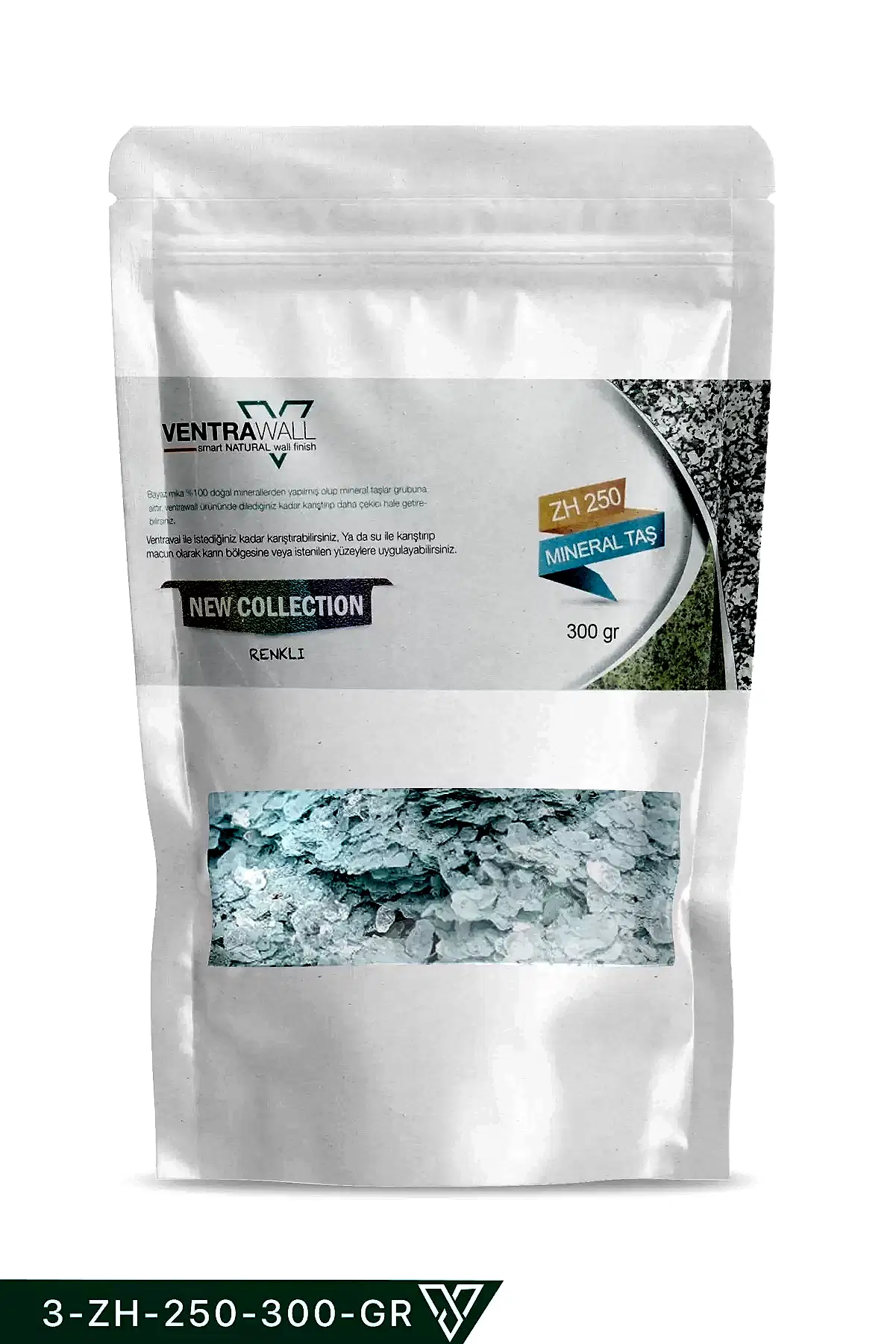 Ventrawall 3-ZH-250-300GR Açık Mavi Doğal Mineral Taşlar- Doğal Güzellik ve Dayanıklılık